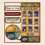 Football Championship Trading Card Team Frame.