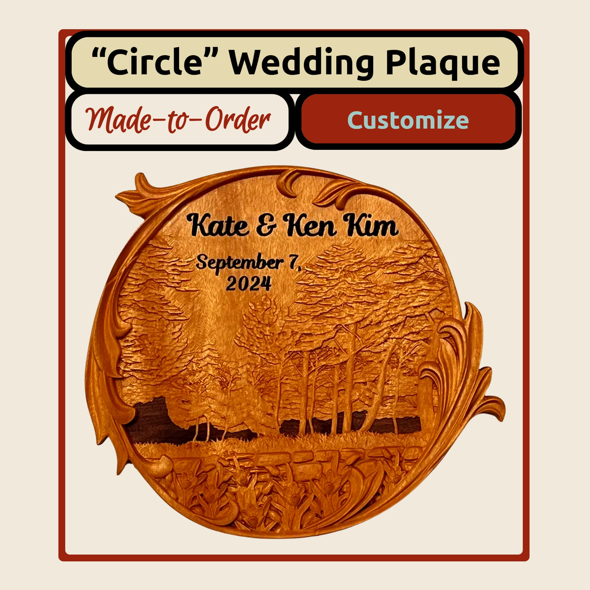 Wedding Plaque - Circle