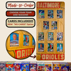 Baseball Vintage Inspired Trading Card Team Frame.