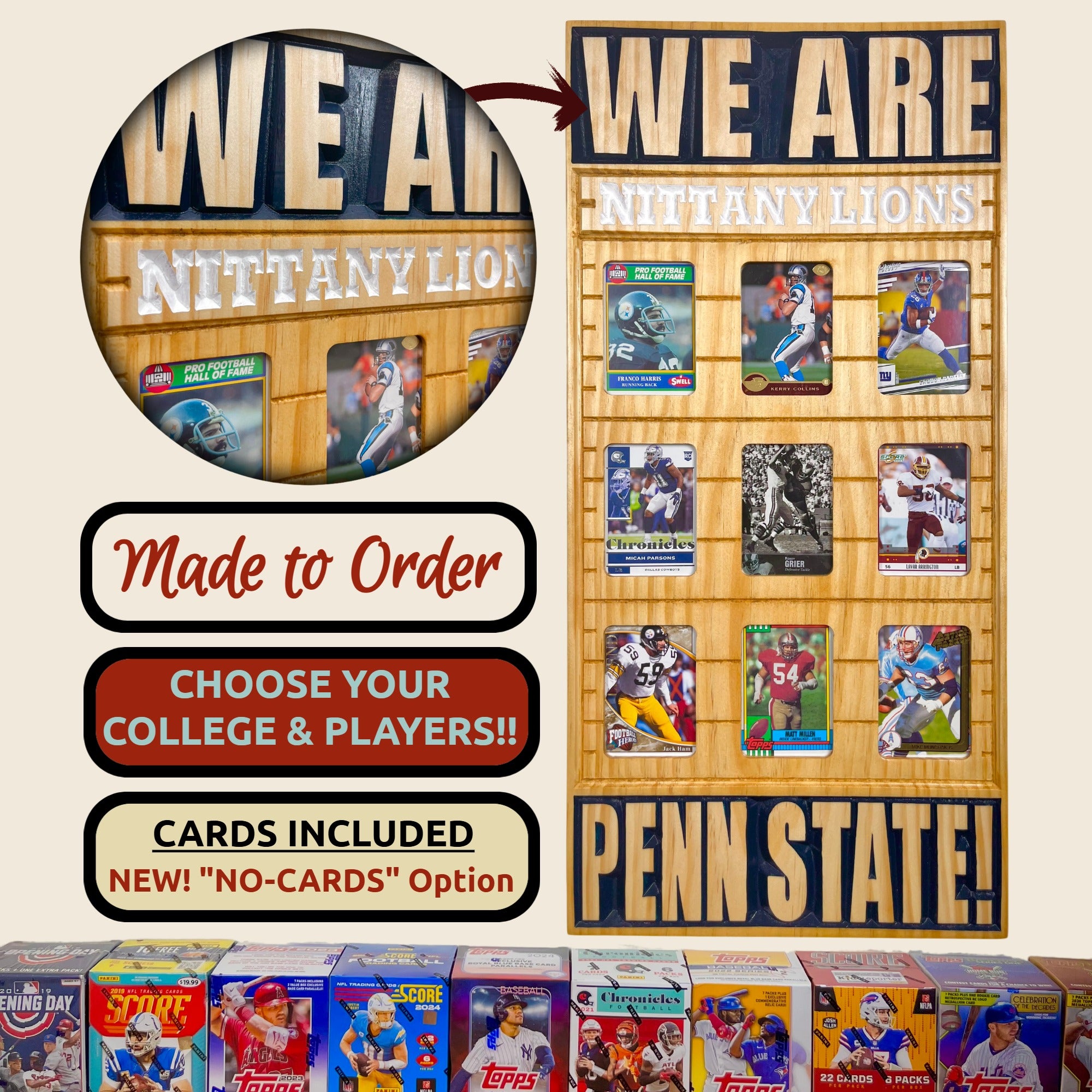 College Alumni Football Trading Card Frame.