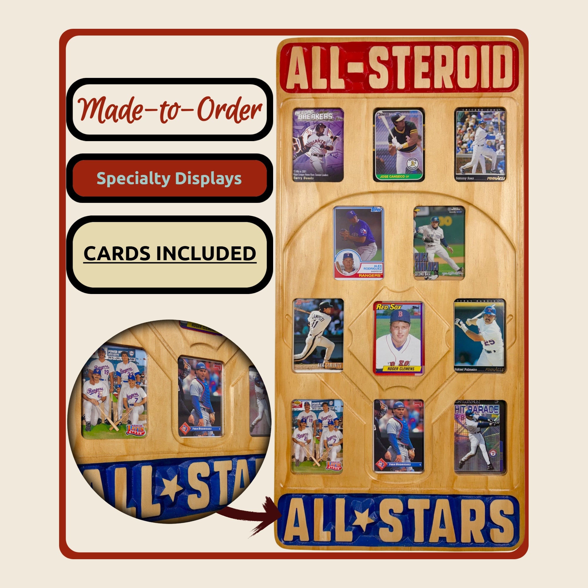 Specility Baseball Trading card Displays