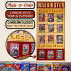 Football Legends and Superstars Trading Card Team Frame.