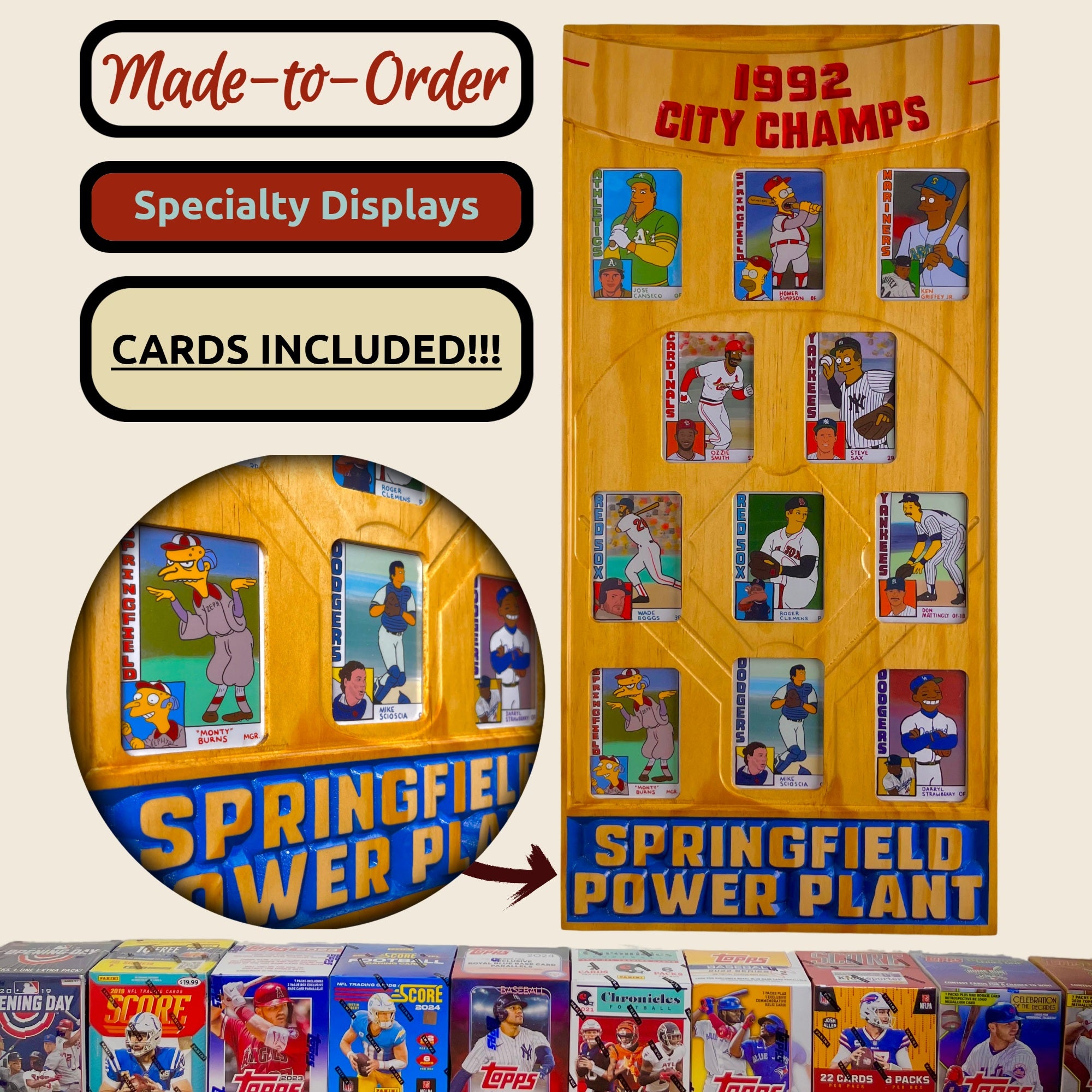 Specility Baseball Trading card Displays