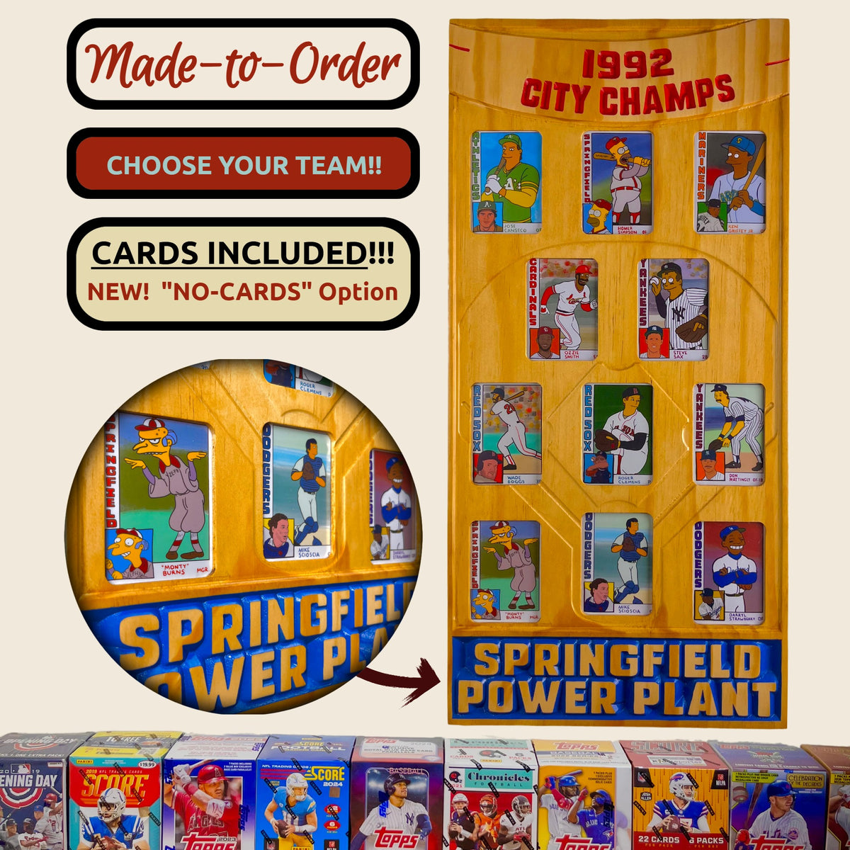 Baseball Championship Trading Card Team Frame.