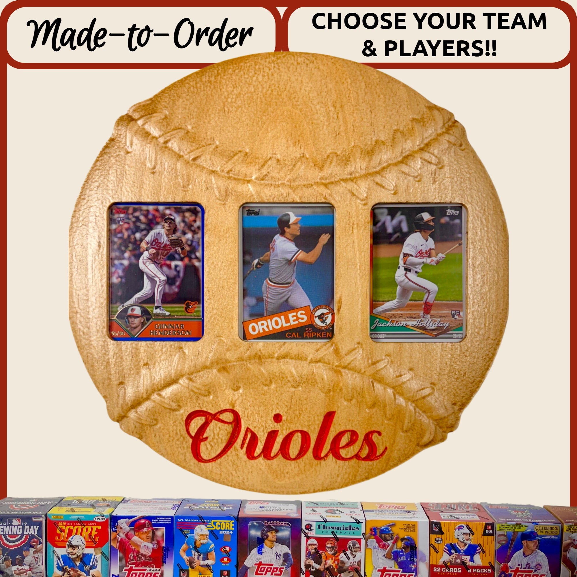 MLB 3D Baseball Trading Card Frame.