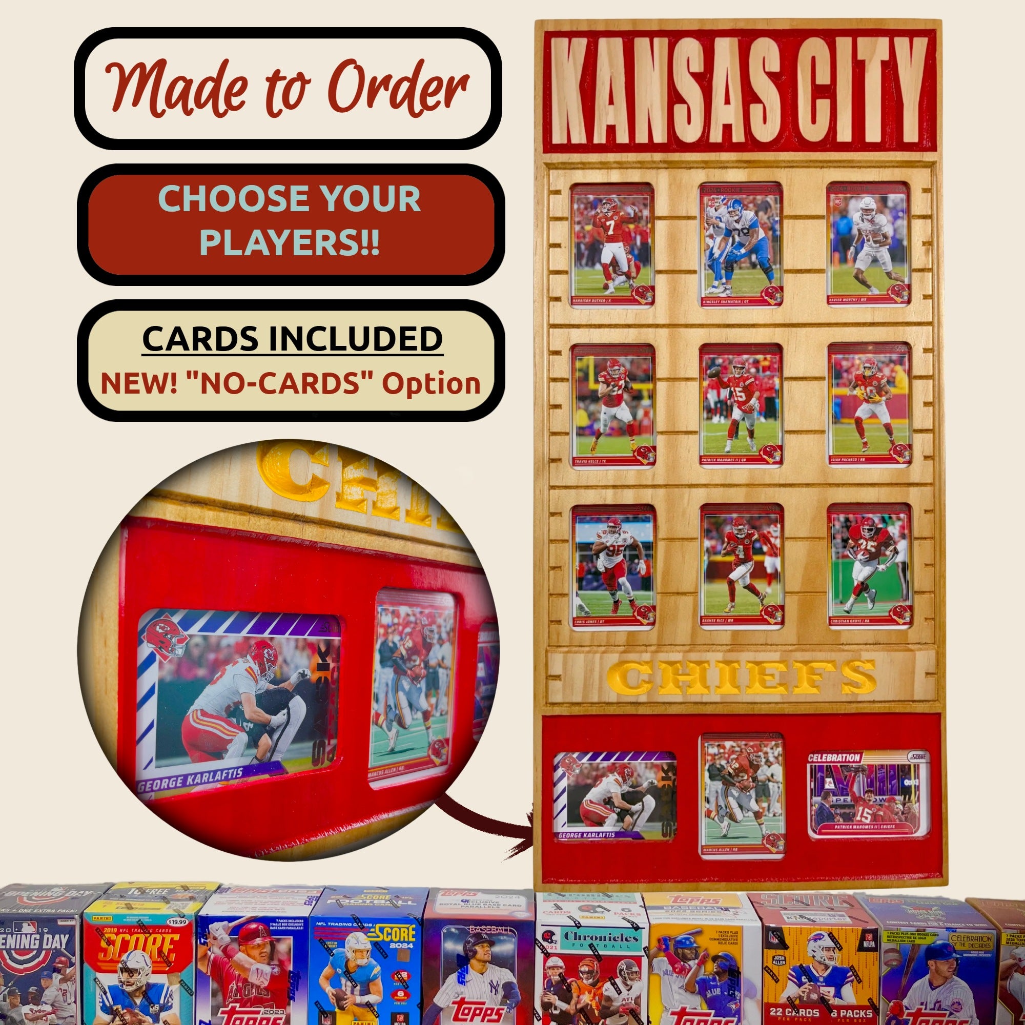 Football Team Trading Card Frame.