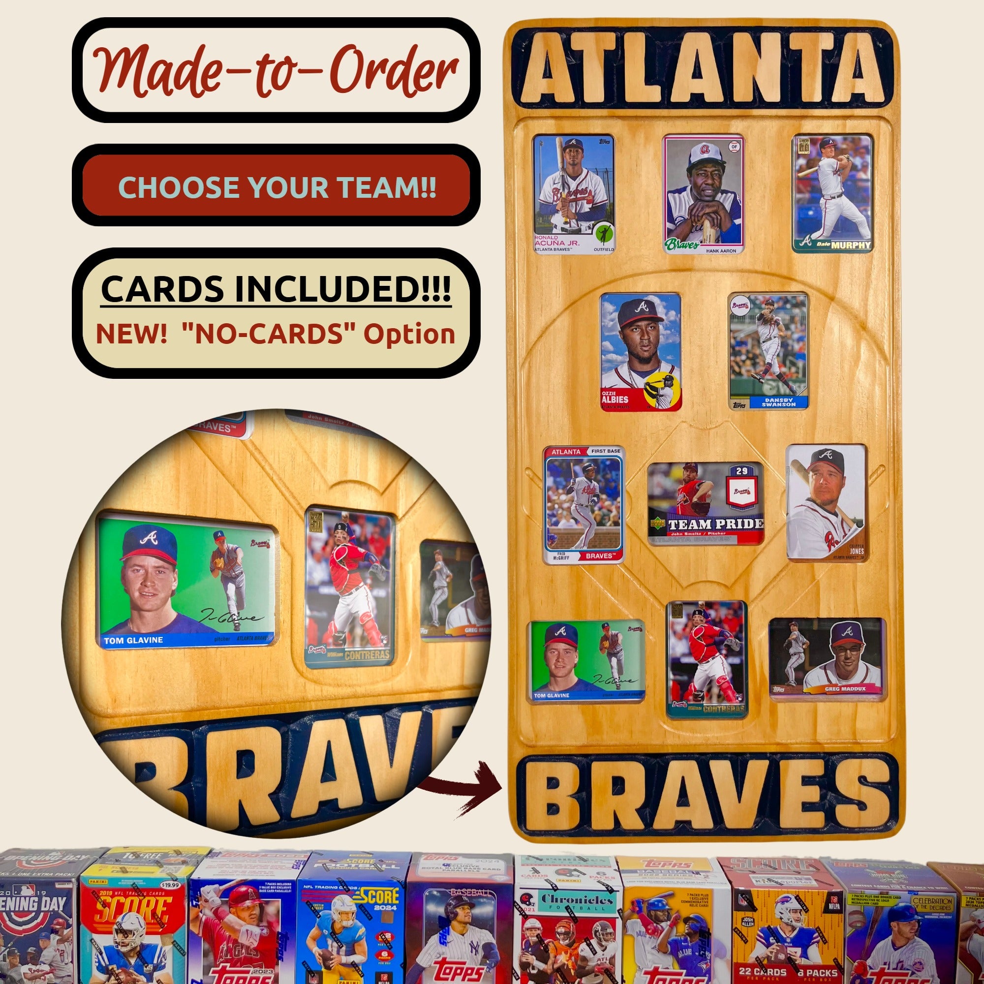 MLB Baseball All-Time Greats Trading Card Team Frame.