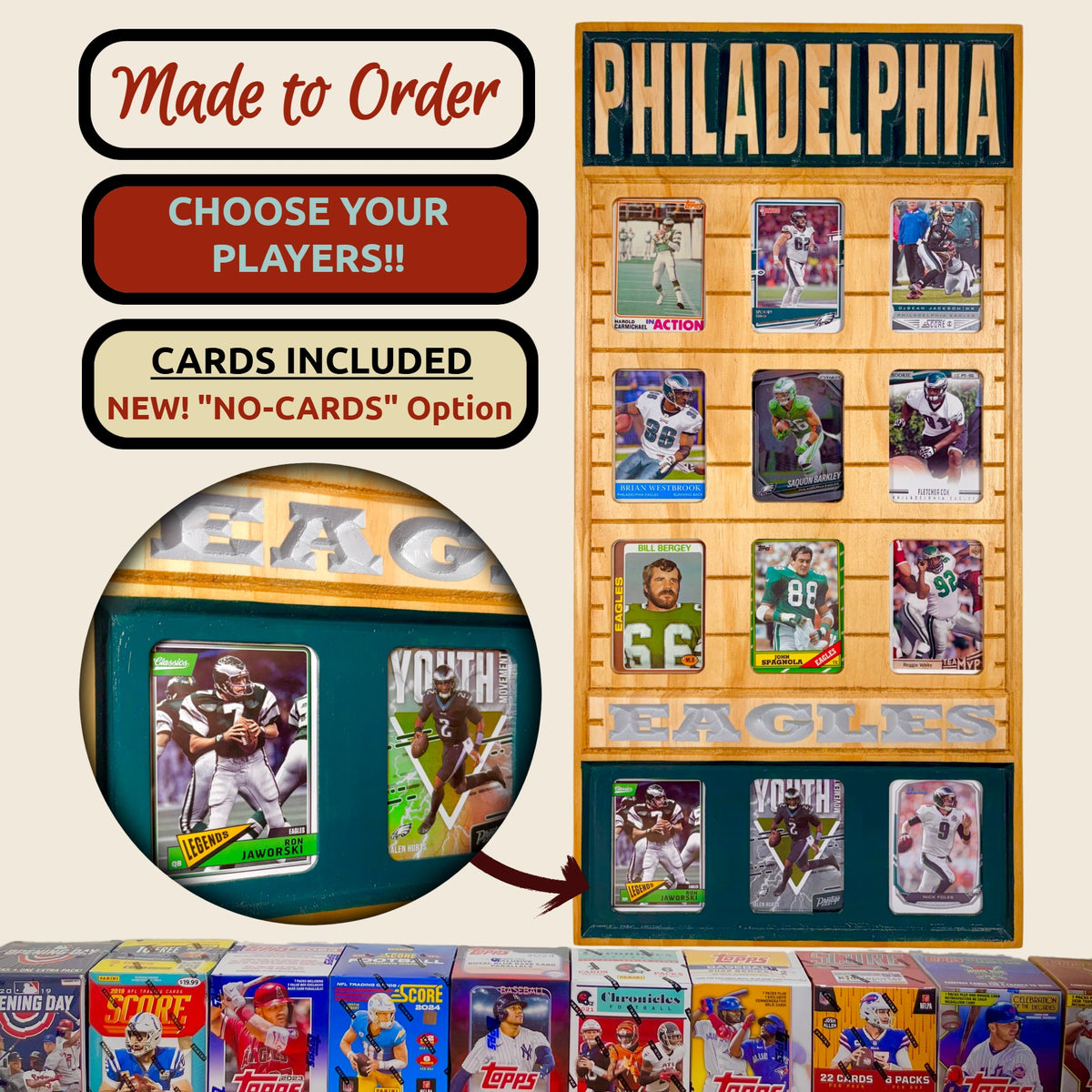 Football Legends and Superstars Trading Card Team Frame.