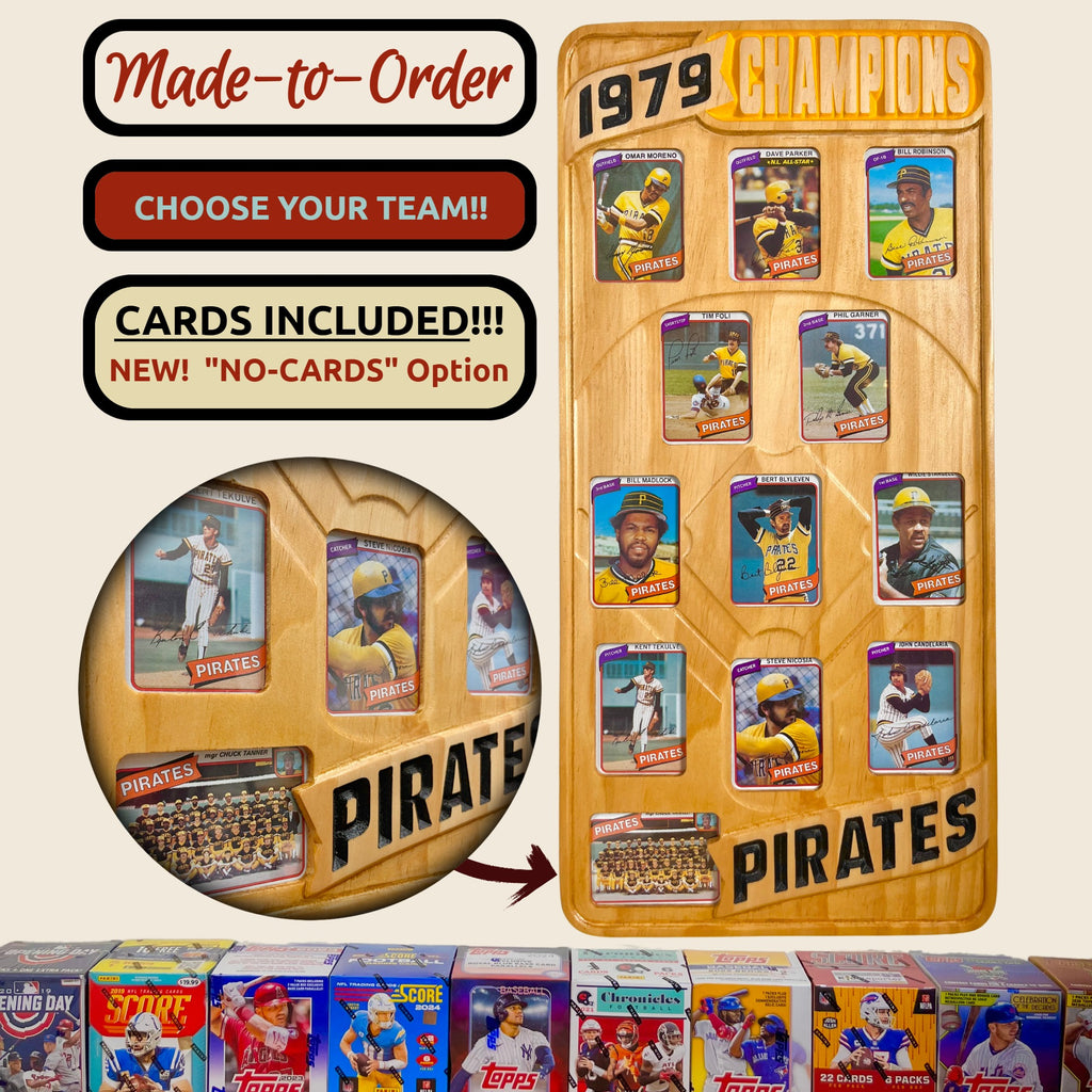 Baseball Championship Trading Card Team Frame.