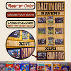 Football Championship Trading Card Team Frame.