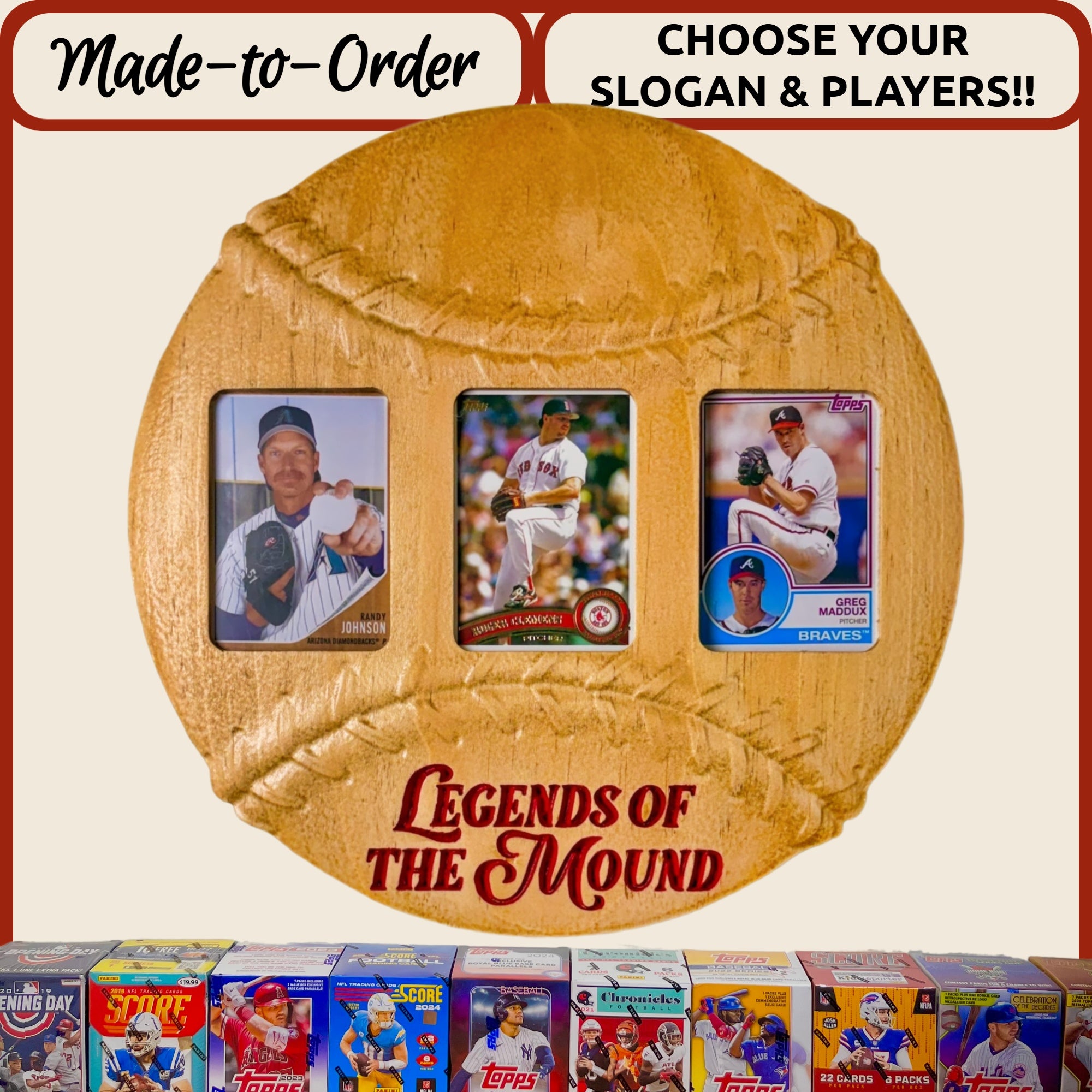 MLB 3D Baseball Trading Card Frame.