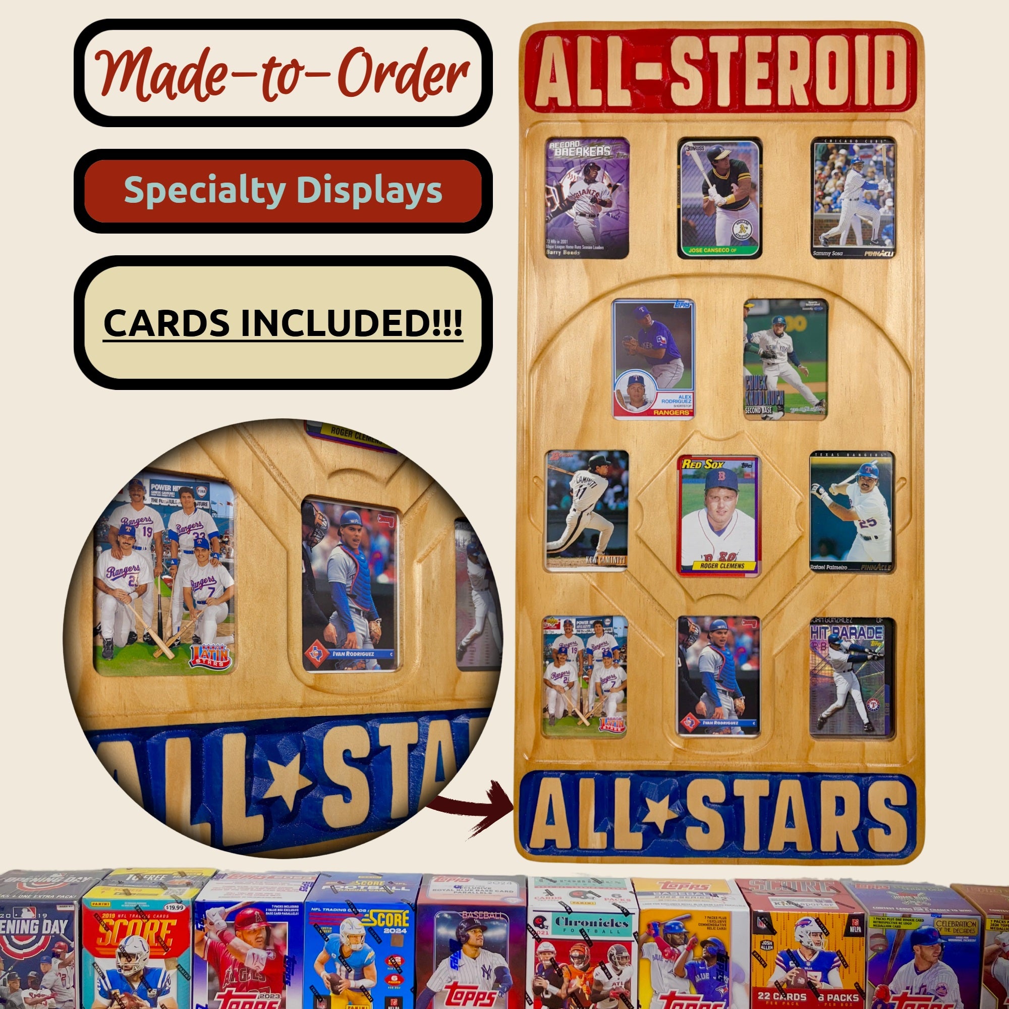 Specility Baseball Trading card Displays