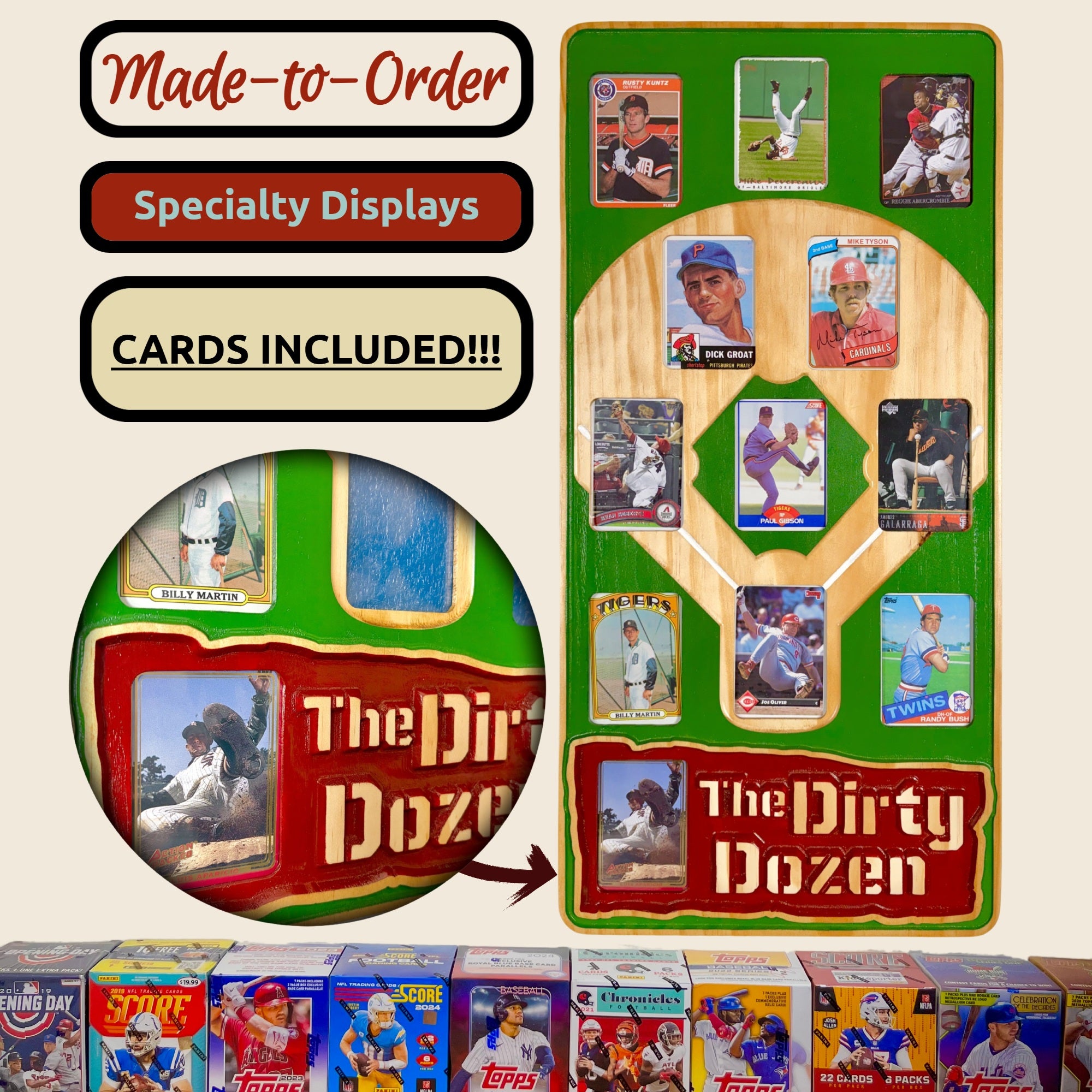 Specility Baseball Trading card Displays