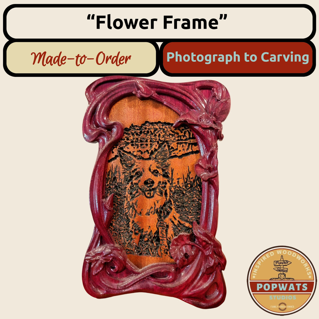 Carved Pet Photo Frame.