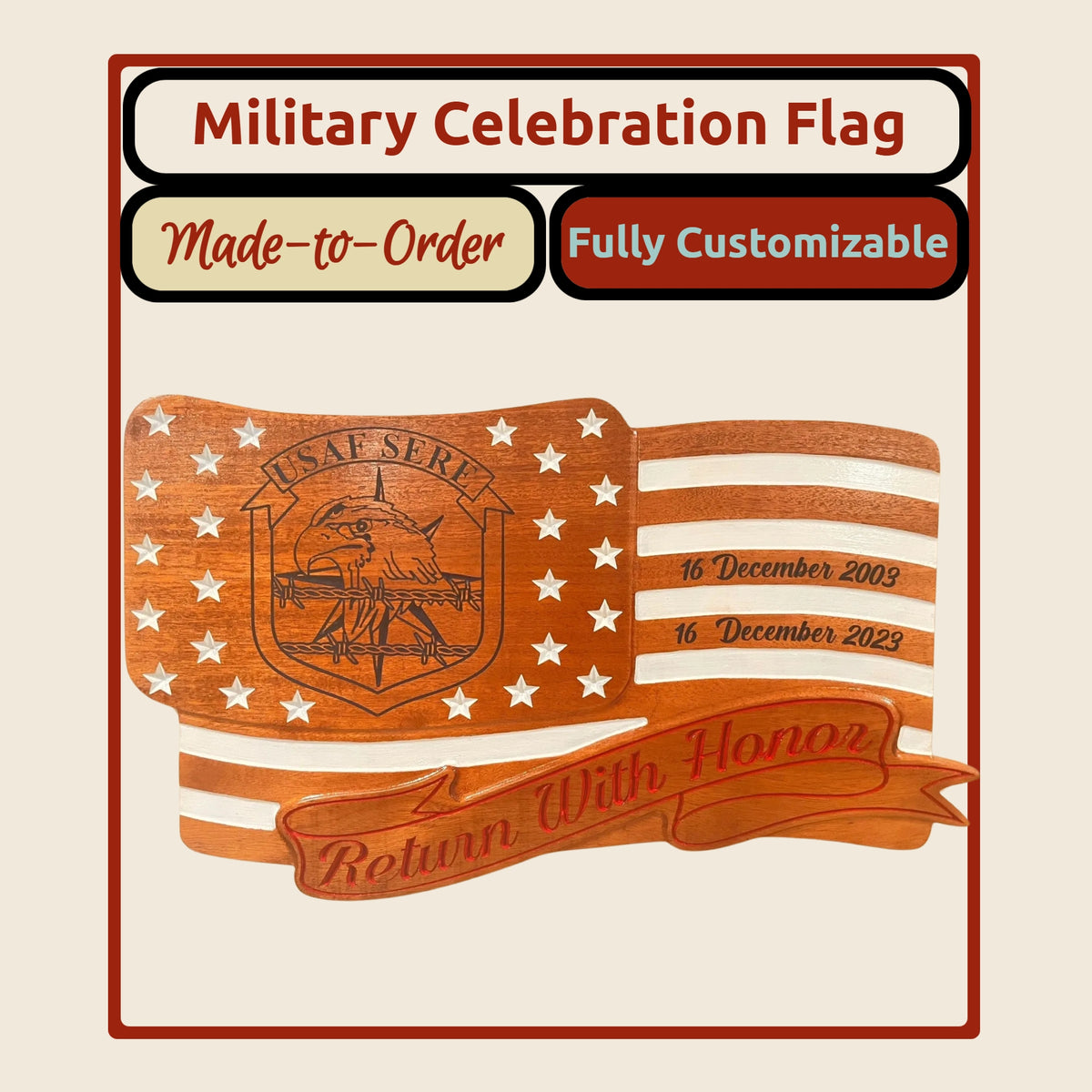 Military Celebration Plaque