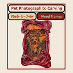 Carved Pet Photo Frame.