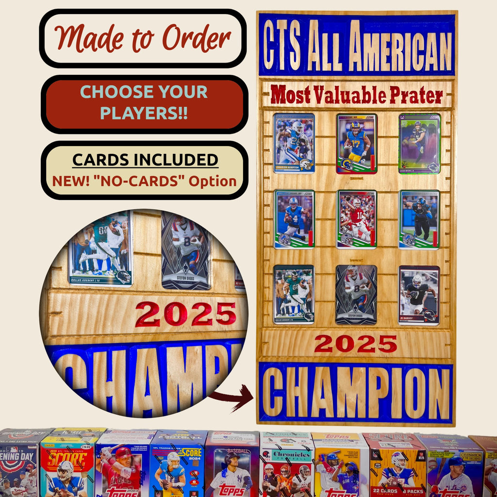 Fantasy Football Championship Trophy Trading Card Frame.