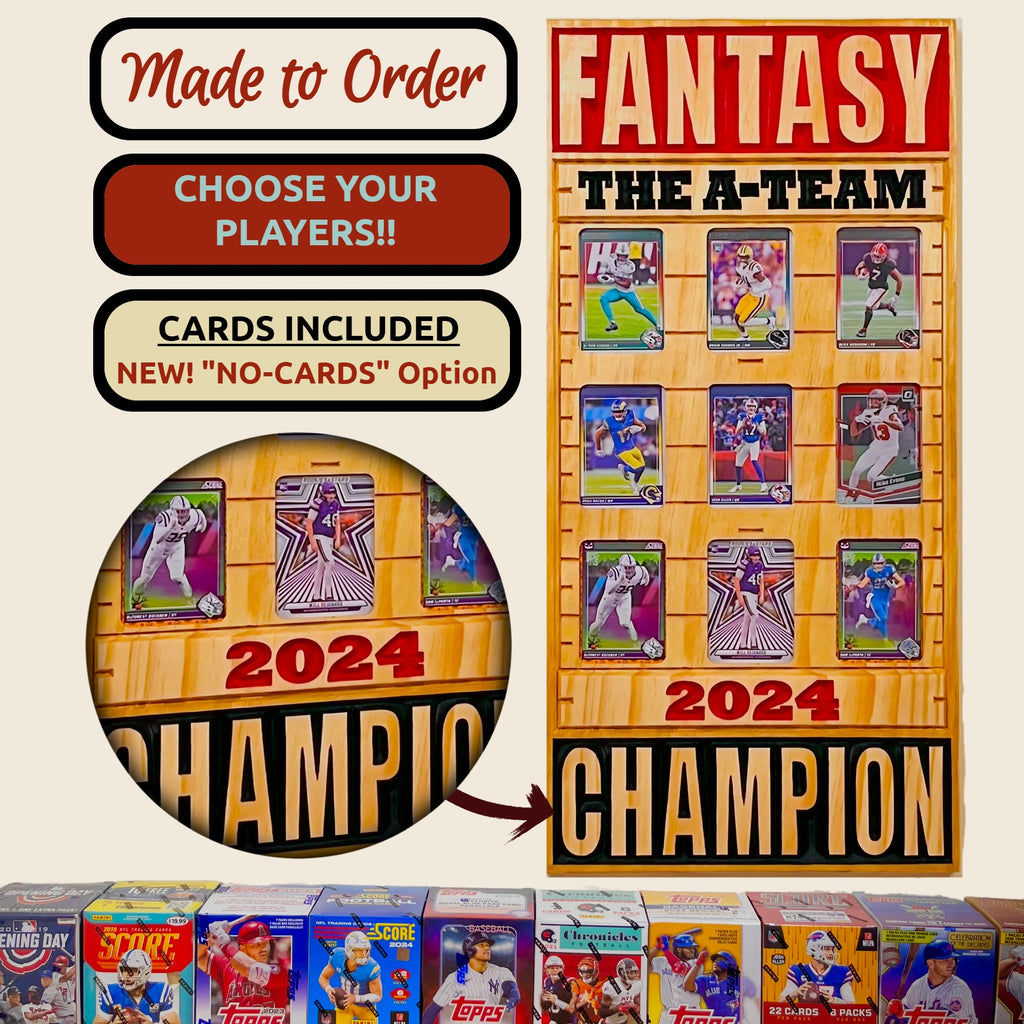 Fantasy Football Championship Trophy Trading Card Frame.