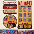 Fantasy Football Championship Trophy Trading Card Frame.