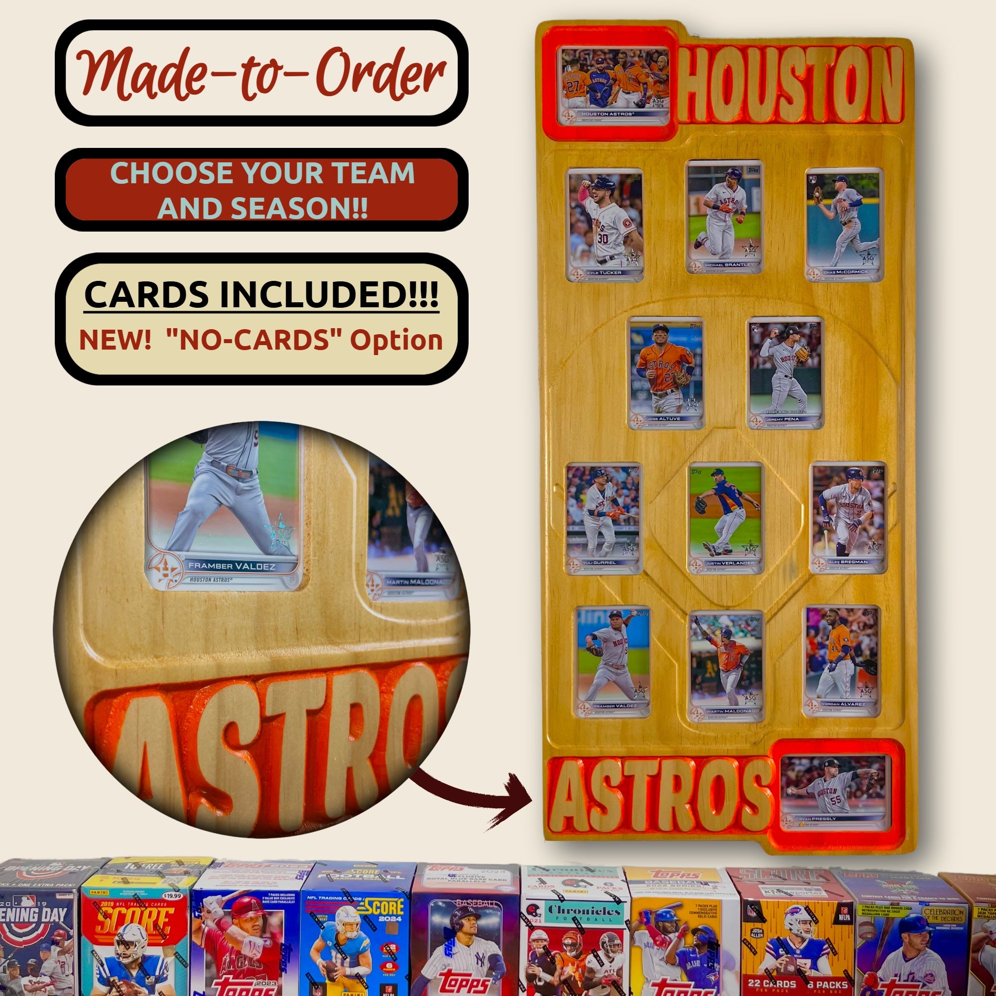 MLB Baseball Trading Card Team Frame.