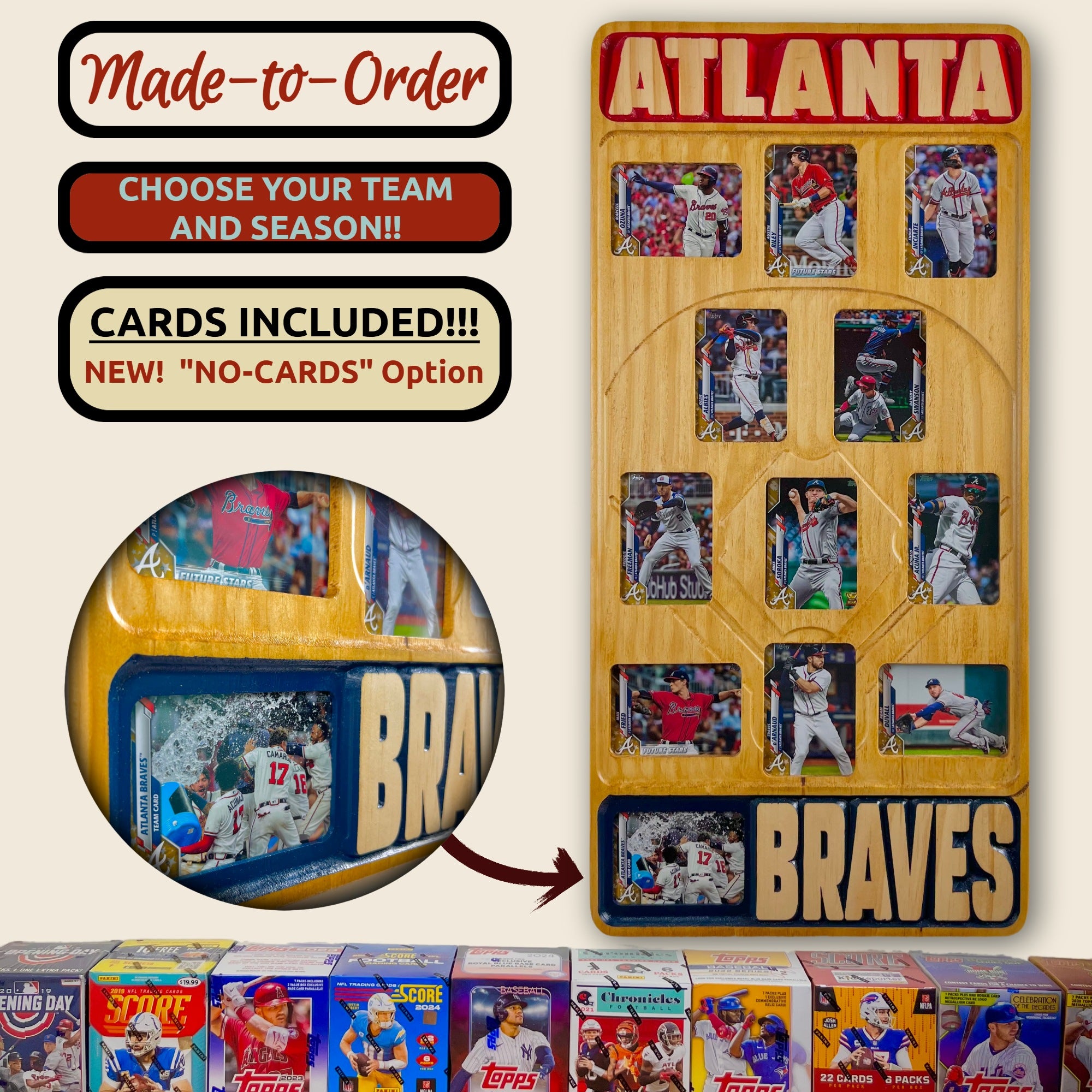 MLB Baseball Trading Card Team Frame.