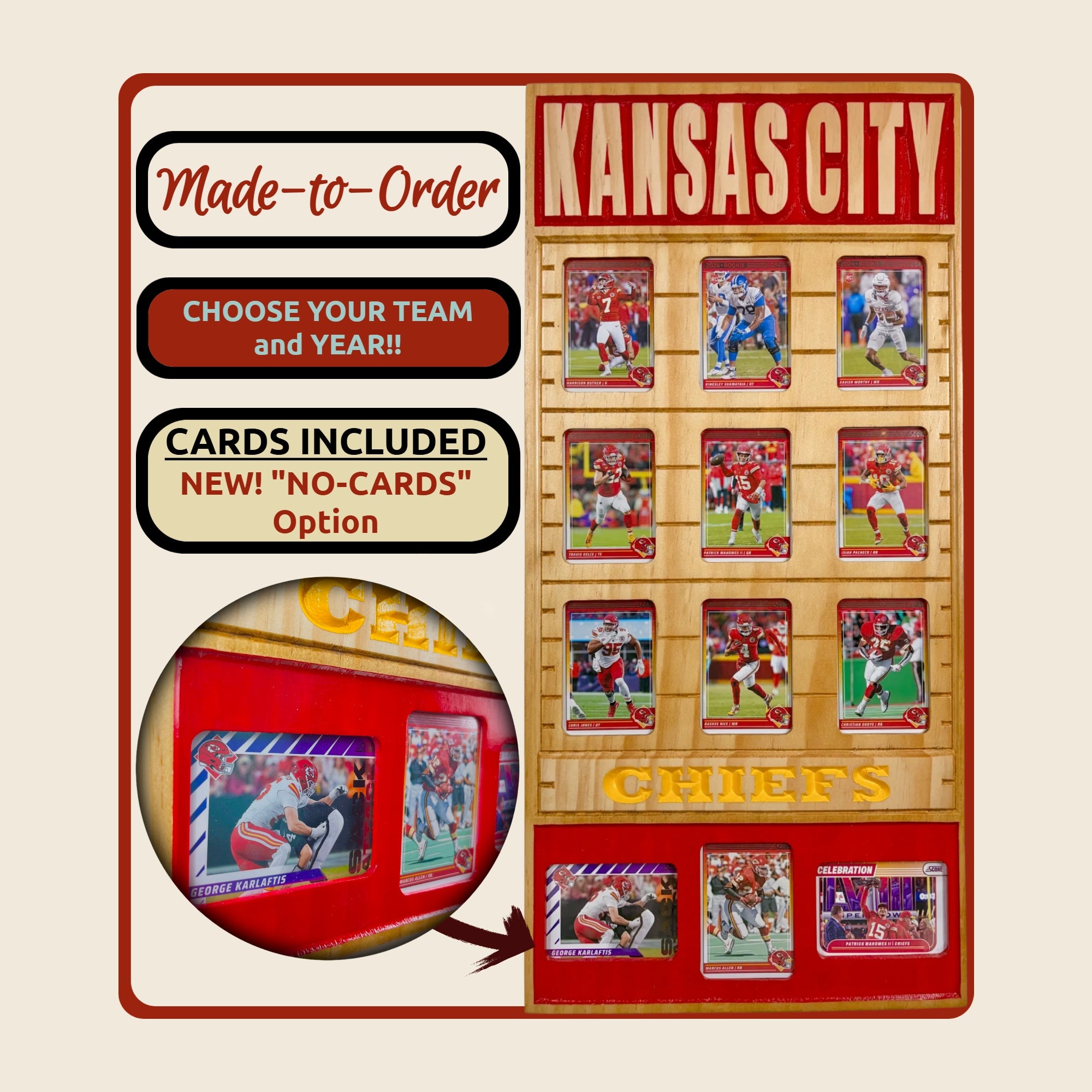Football Team Trading Card Frame.