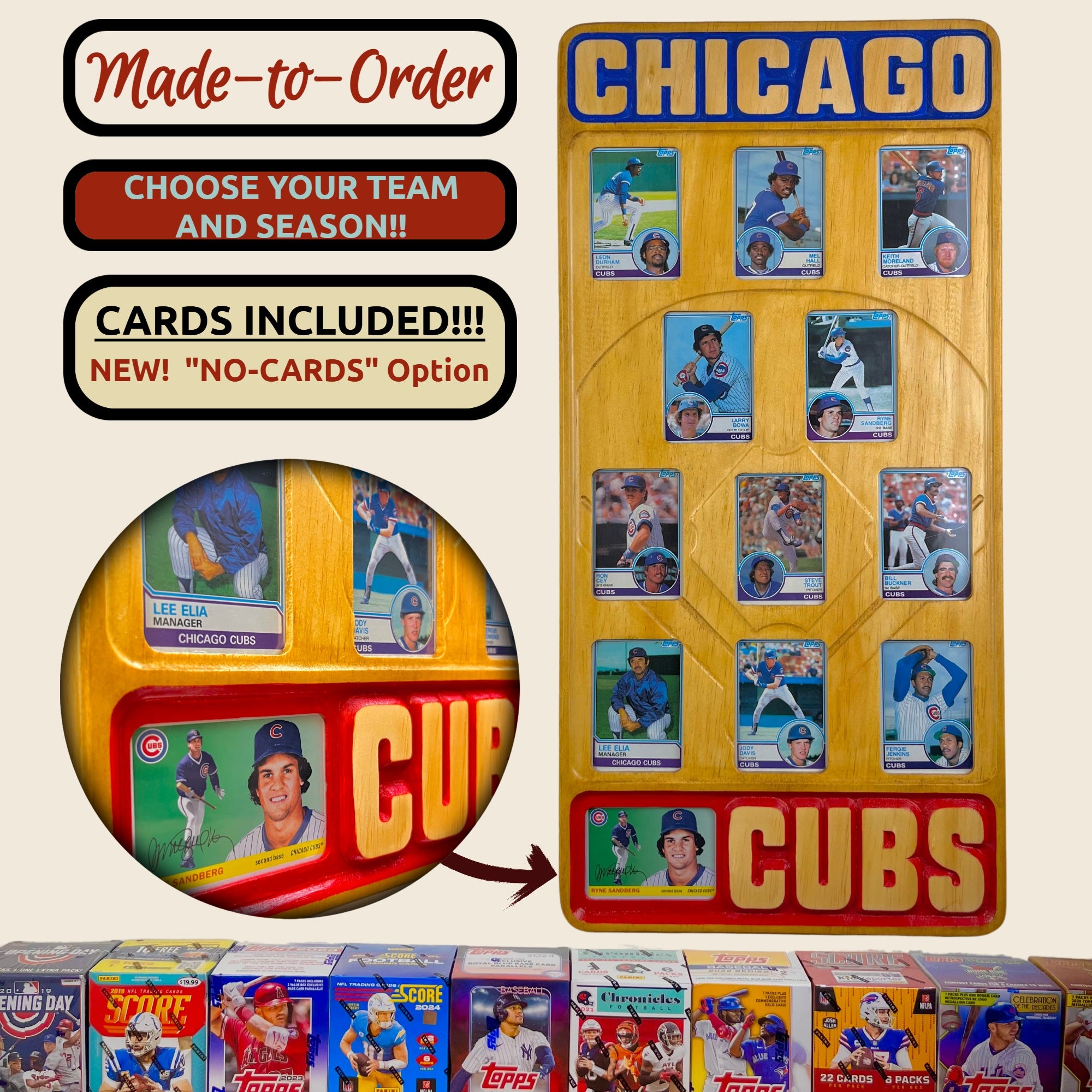 MLB Baseball Trading Card Team Frame.