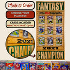 Fantasy Football Championship Trophy Trading Card Frame.