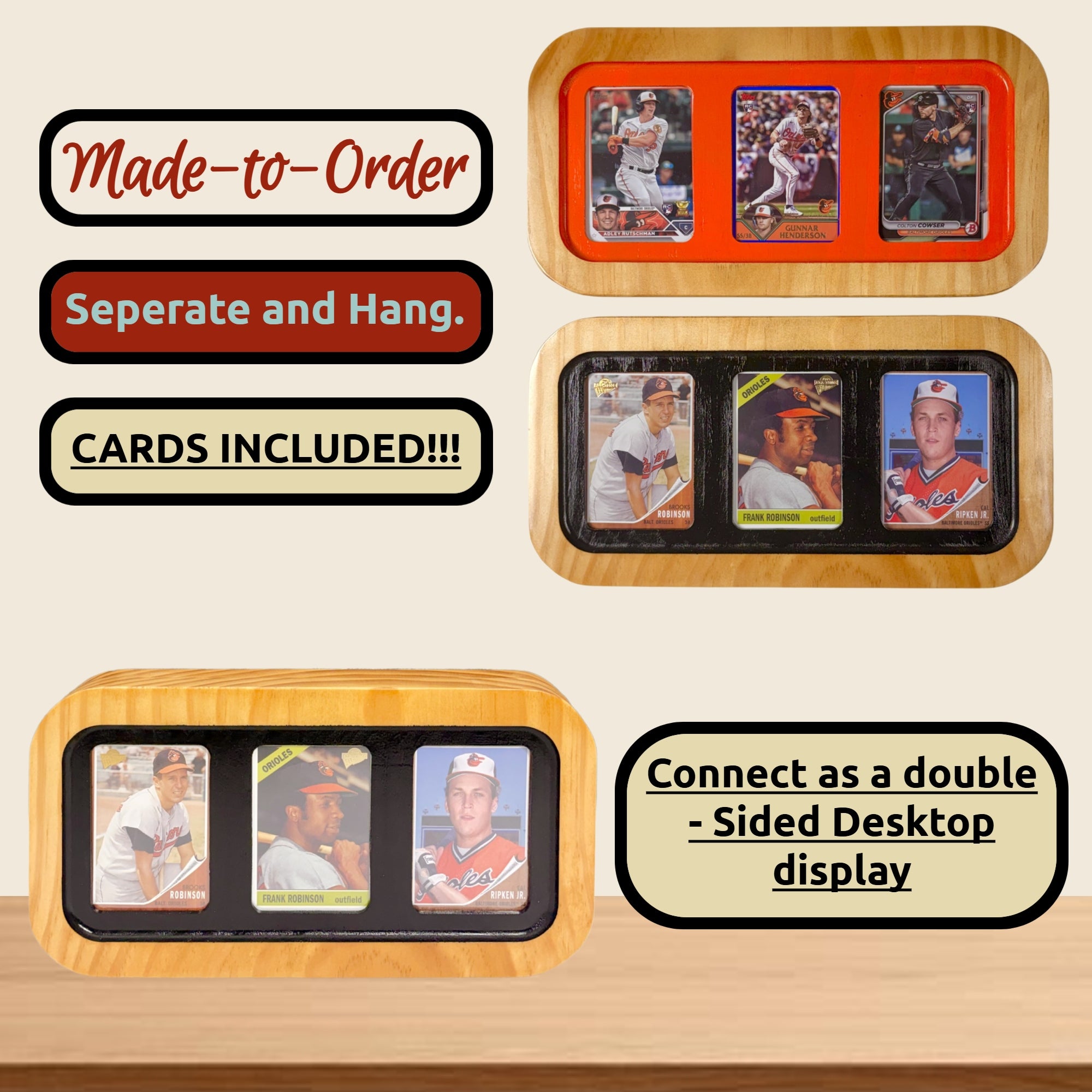 Double-Sided Tabletop Sports Card Display