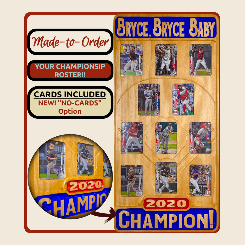Fantasy Baseball Trading Card Championship Frame.