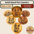 Carved Pet Coaster Set.