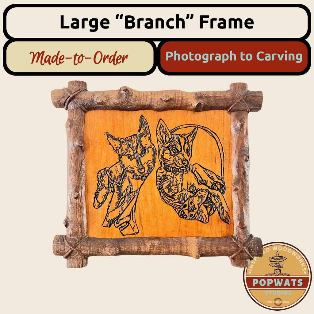 Carved Pet Photo Frame.