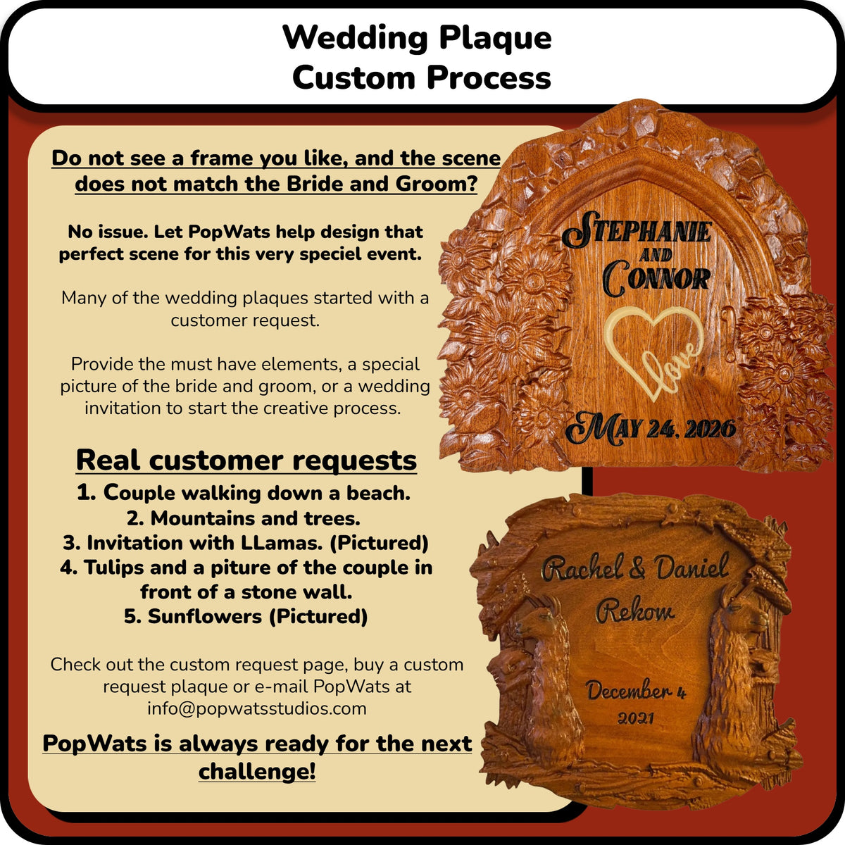 Wedding Plaque - Custom design