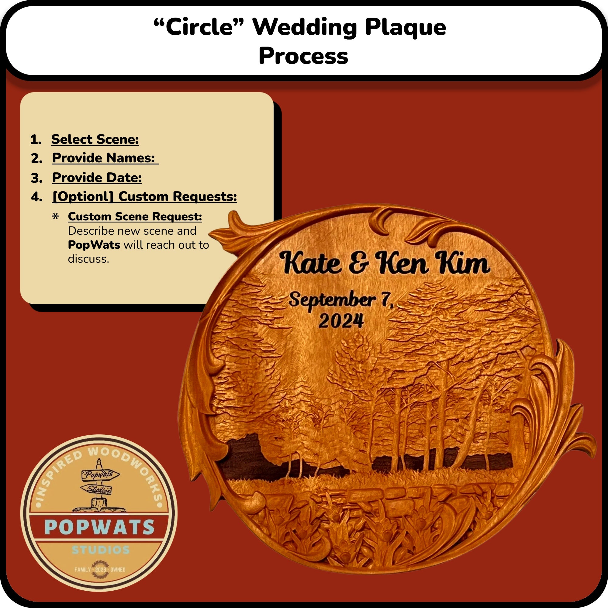 Wedding Plaque - Circle