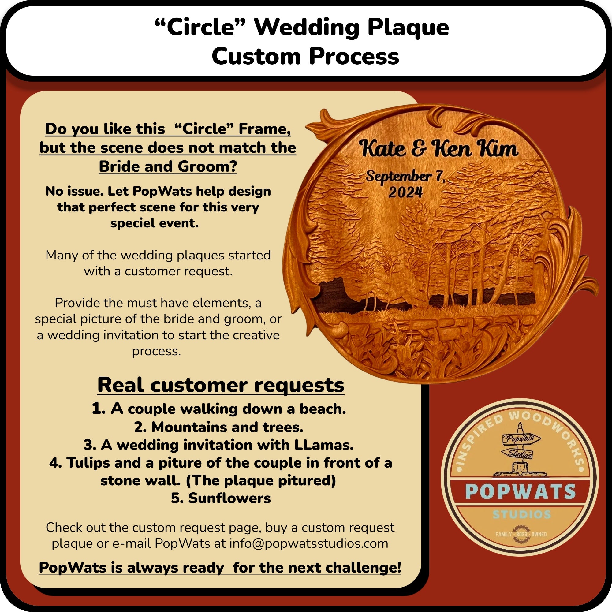 Wedding Plaque - Circle