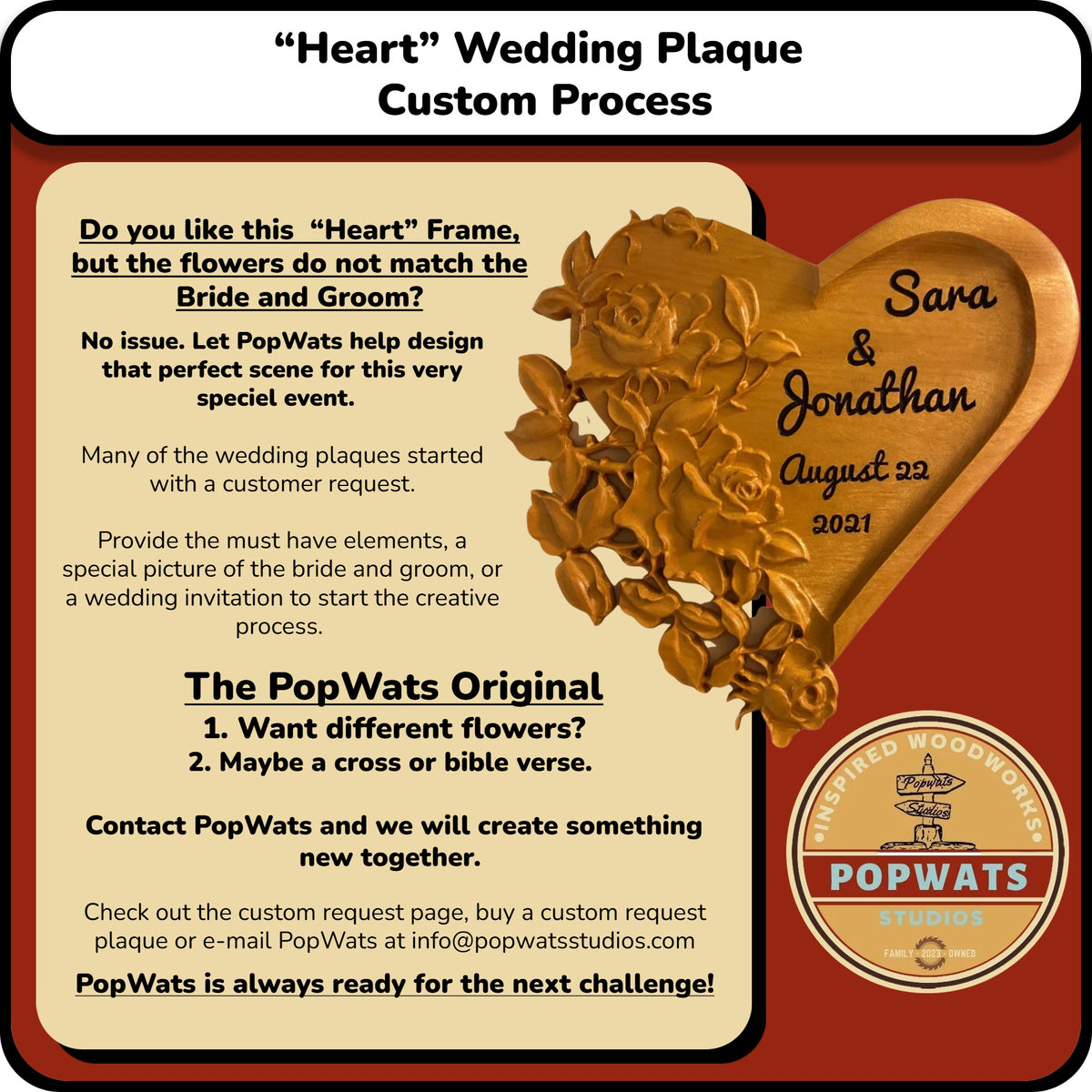 Wedding Plaque - Heart