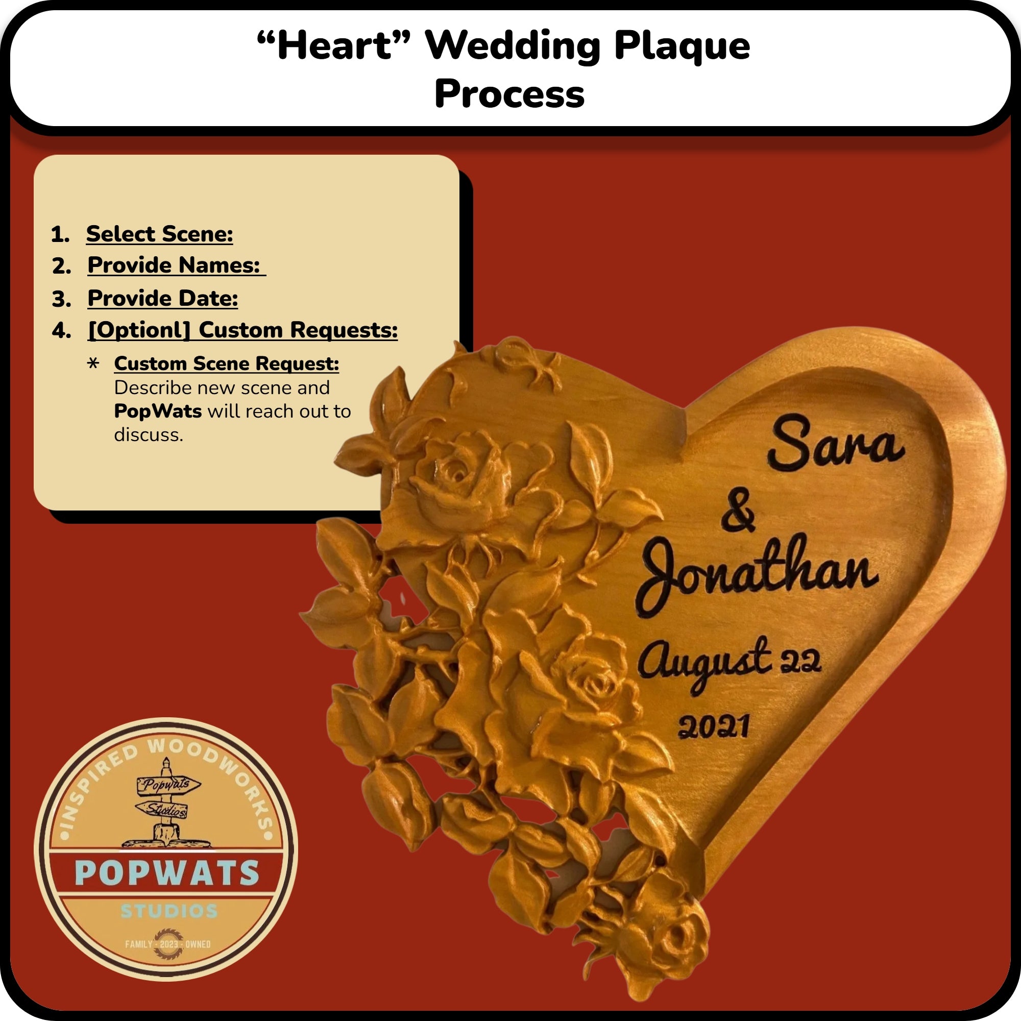 Wedding Plaque - Heart